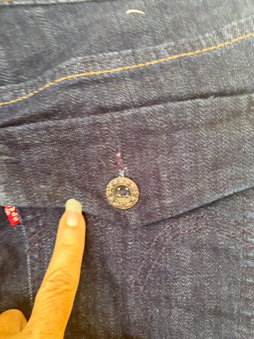 Levi's 542 Flare Jeans 18W Medium Dark Wash Stretch Denim Flap Pocket Y2K - Picture 7 of 10